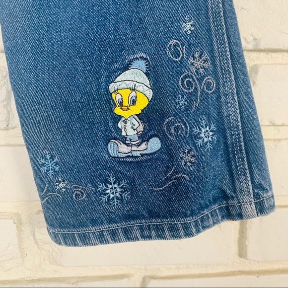 90’s Tweetie Jeans Girls Size 10 - Picture 2 of 8